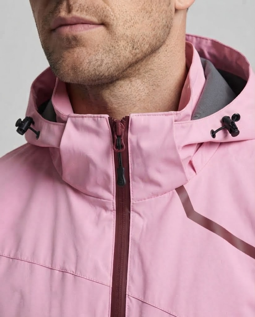 Men's Lightweight Waterproof Outdoor Jacket with Hood and Windproof Membrane Chichicherry