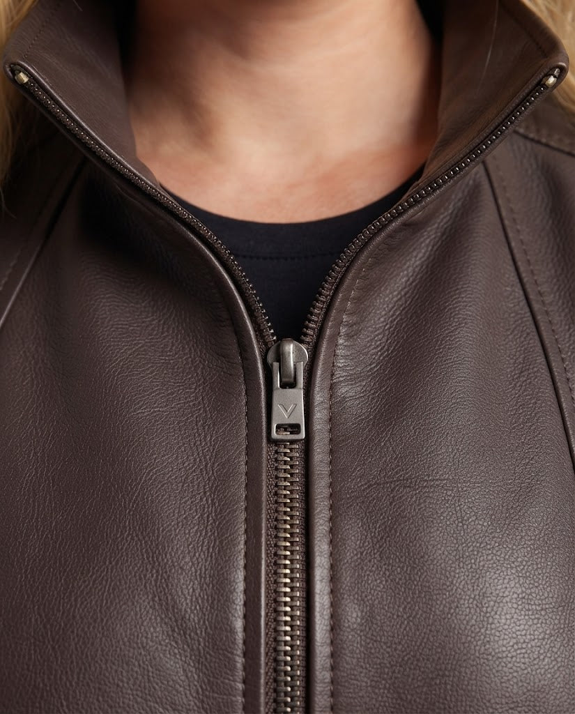 Women Stylish Faux Leather Jacket Chichicherry