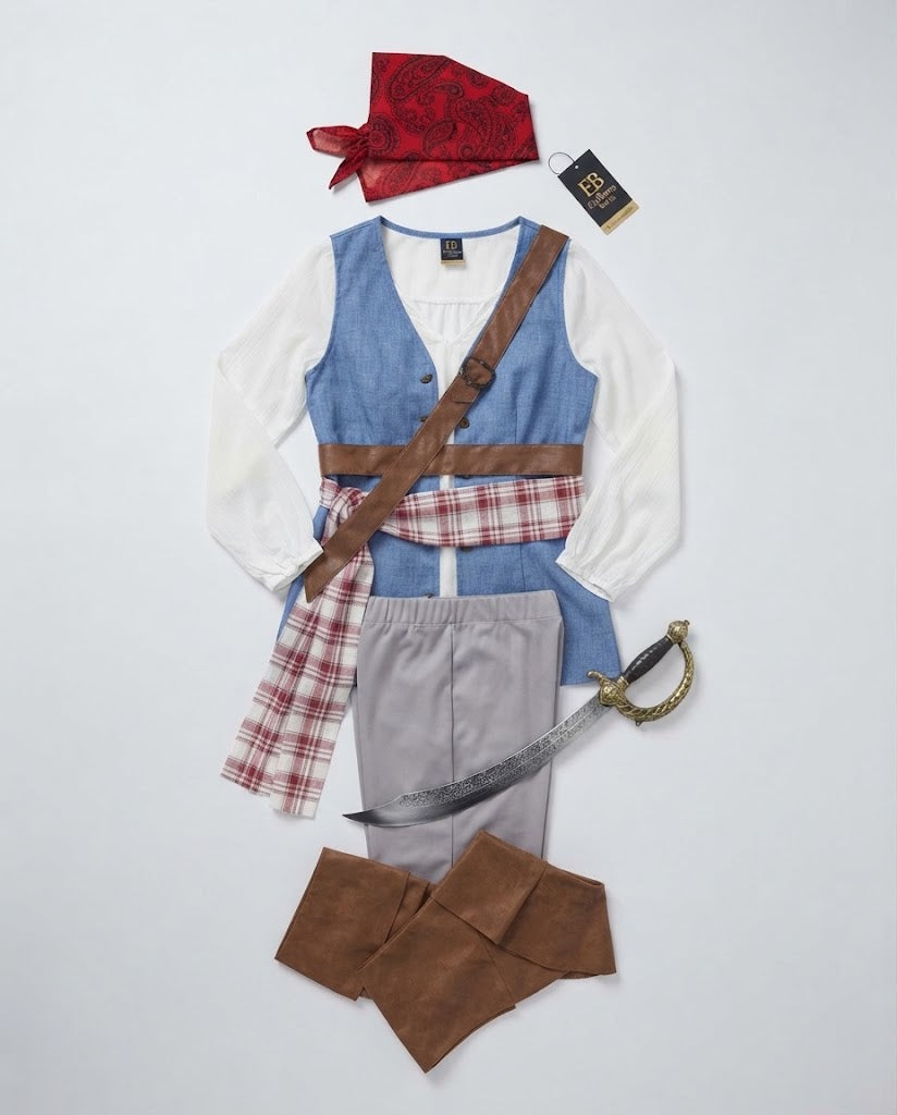 Women's Pirate Costume with Detail Embellishments Chichicherry