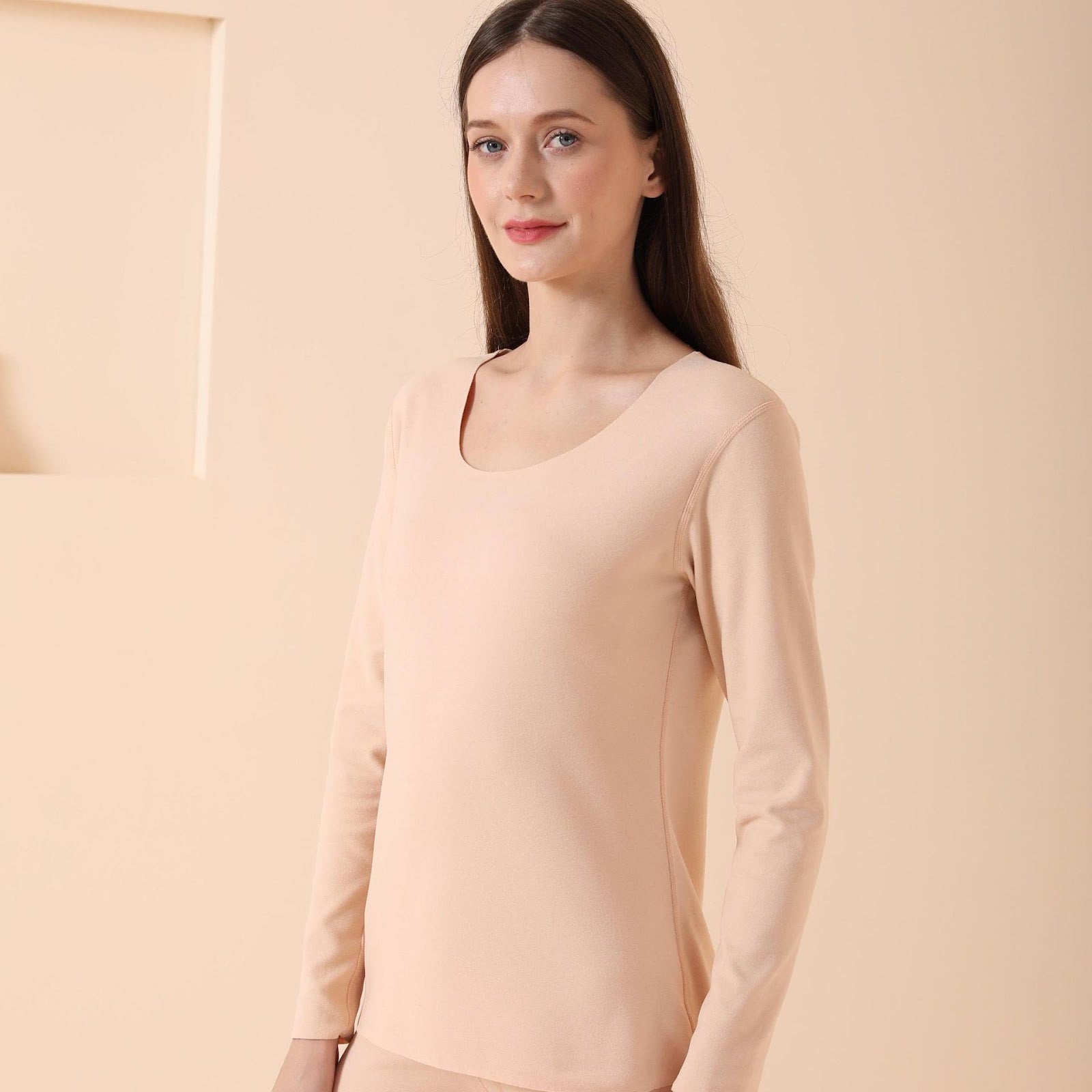 Ladies Thermo Set, Round Neck, seamless