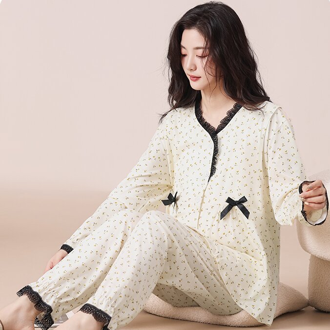 Maternity and nursing house suit, cotton, various designs