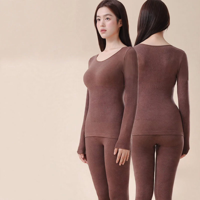 Women's Thermal Underwear Set, Shaping, Round Neck