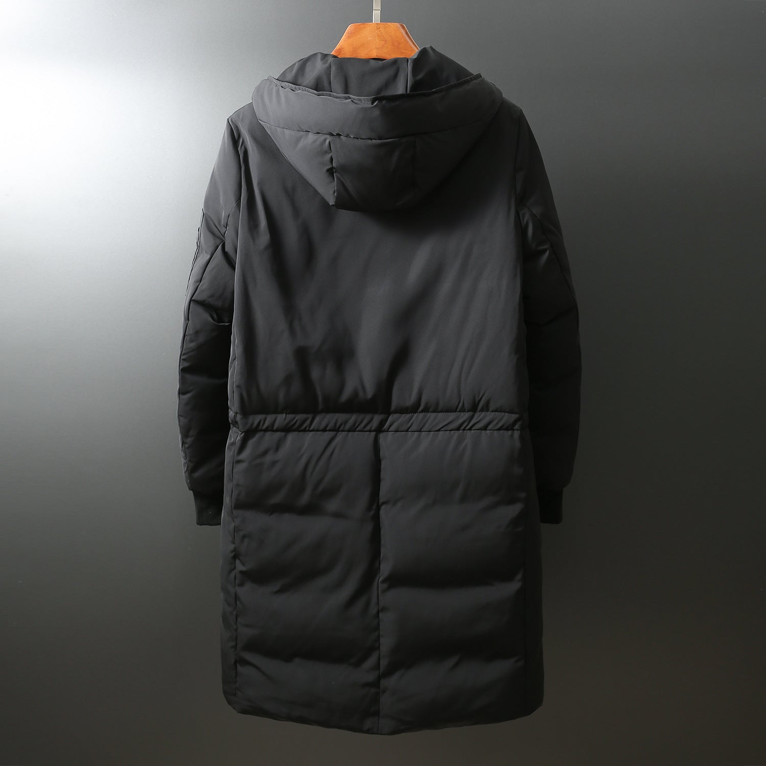 Men's padded long parka with hood and windproof protection Chichicherry