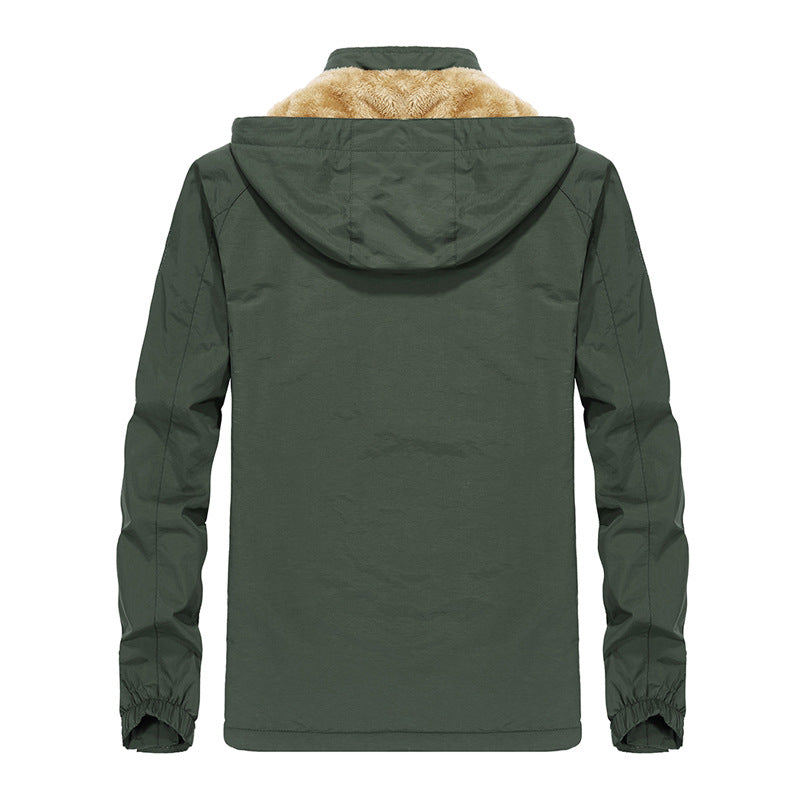 Men's softshell outdoor jacket with teddy lining, windproof and hood Chichicherry