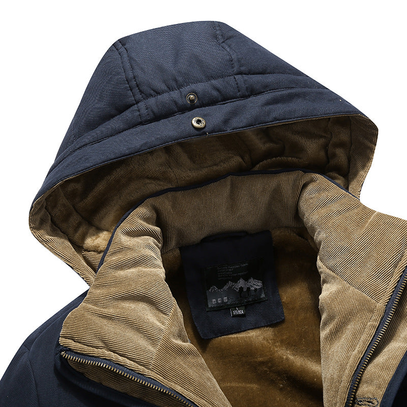 Men's Thermal Field Parka with Removable Hood and Teddy Lining Chichicherry