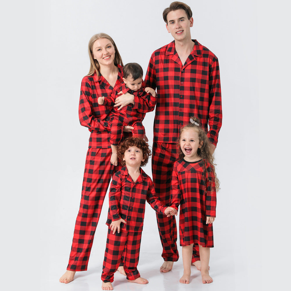 Christmas Family Pajama Set with Print Designs