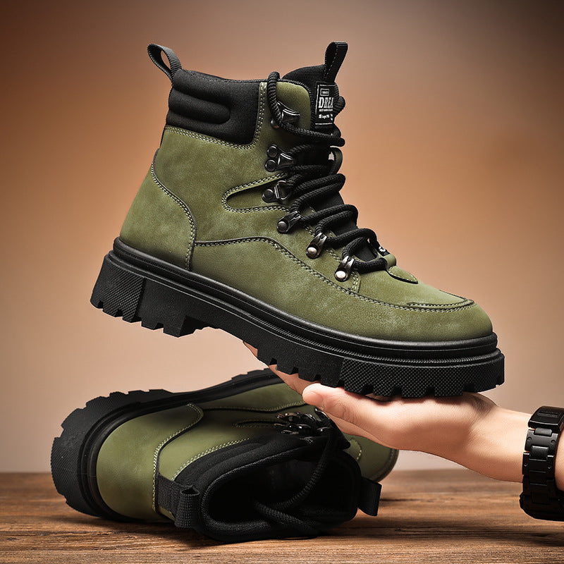 Robust men's winter boots with warm lining