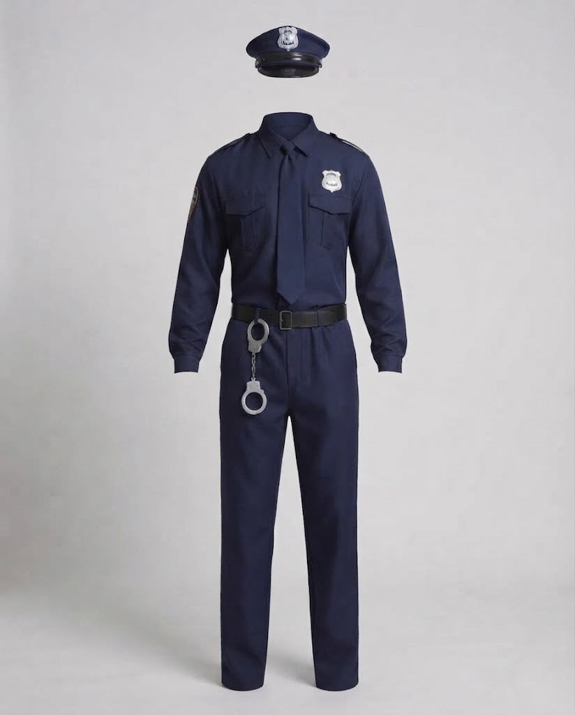 Men's police uniform with authentic details and high-quality material Chichicherry