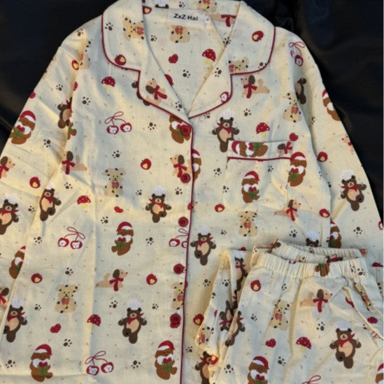 Christmas Pajama Set for Couples, Cotton