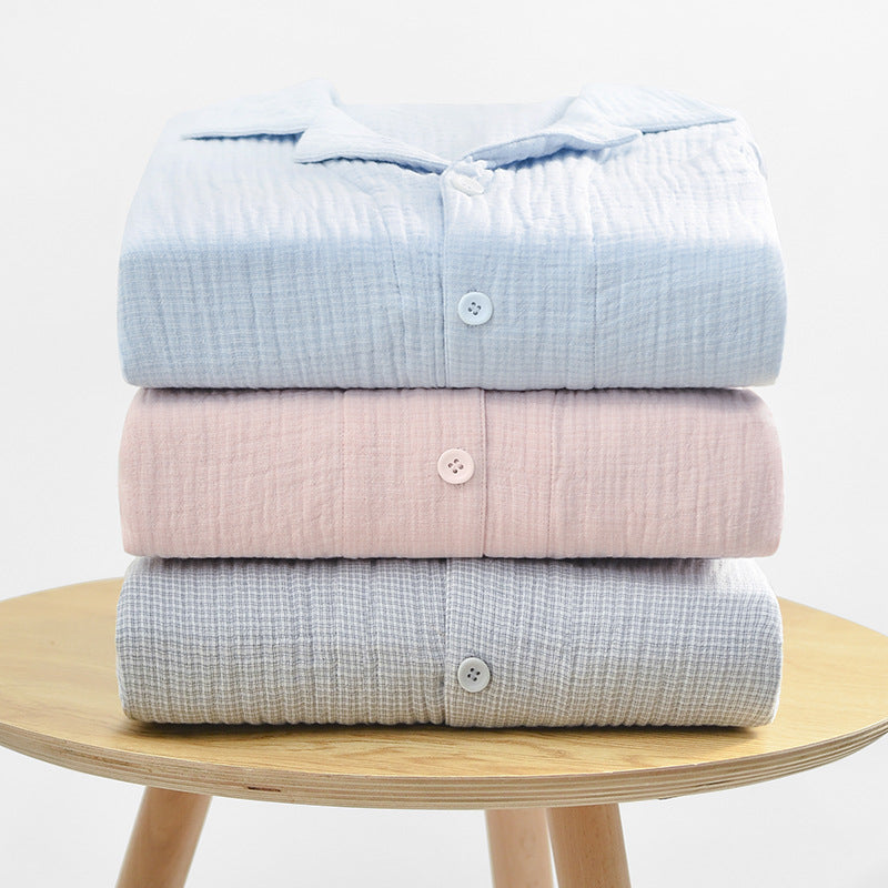 Japanese cotton pajama made of three-layer gauze
