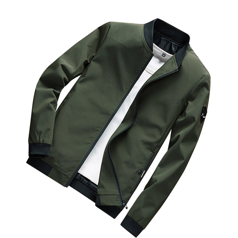 Men's Minimalist Softshell Jacket with Elastic Cuffs and Concealed Zipper Chichicherry