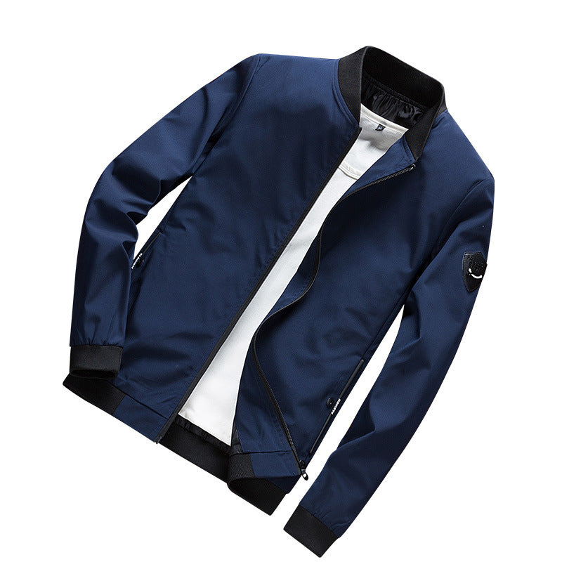 Men's Minimalist Softshell Jacket with Elastic Cuffs and Concealed Zipper Chichicherry