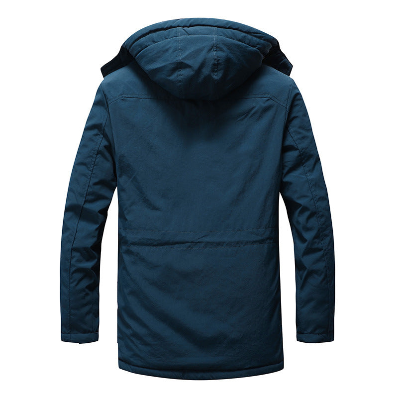 Men's insulated military parka with hood, thermo lining and multifunctional pockets Chichicherry