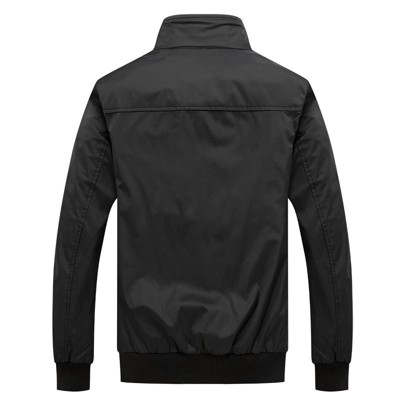 Men's short jacket with stand-up collar, checkered lining and ribbed cuffs Chichicherry
