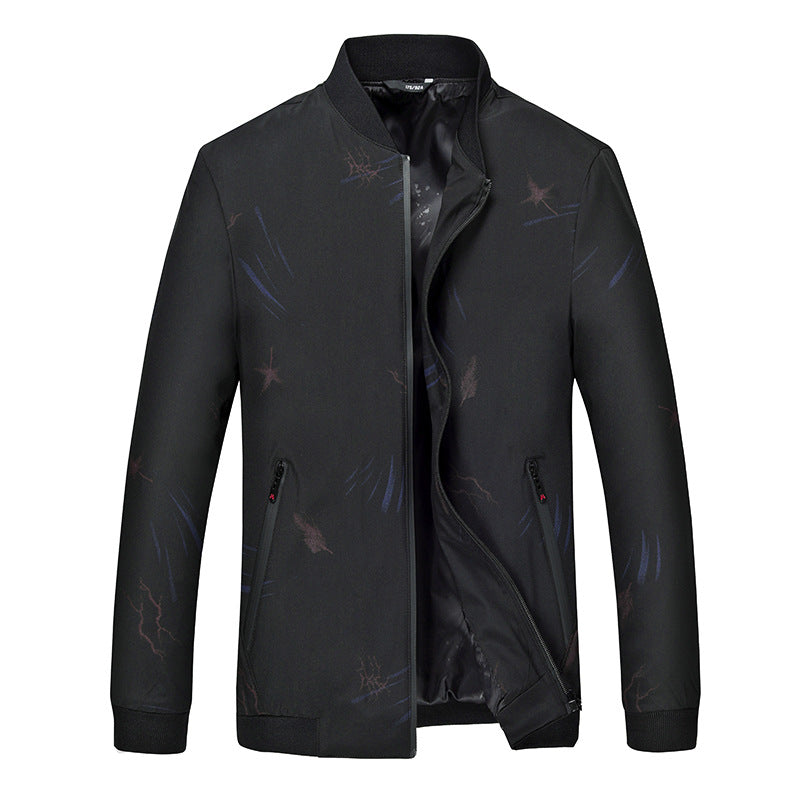 Men's Lightweight Bomber with subtle allover print, water-repellent surface, and zippered pockets Chichicherry