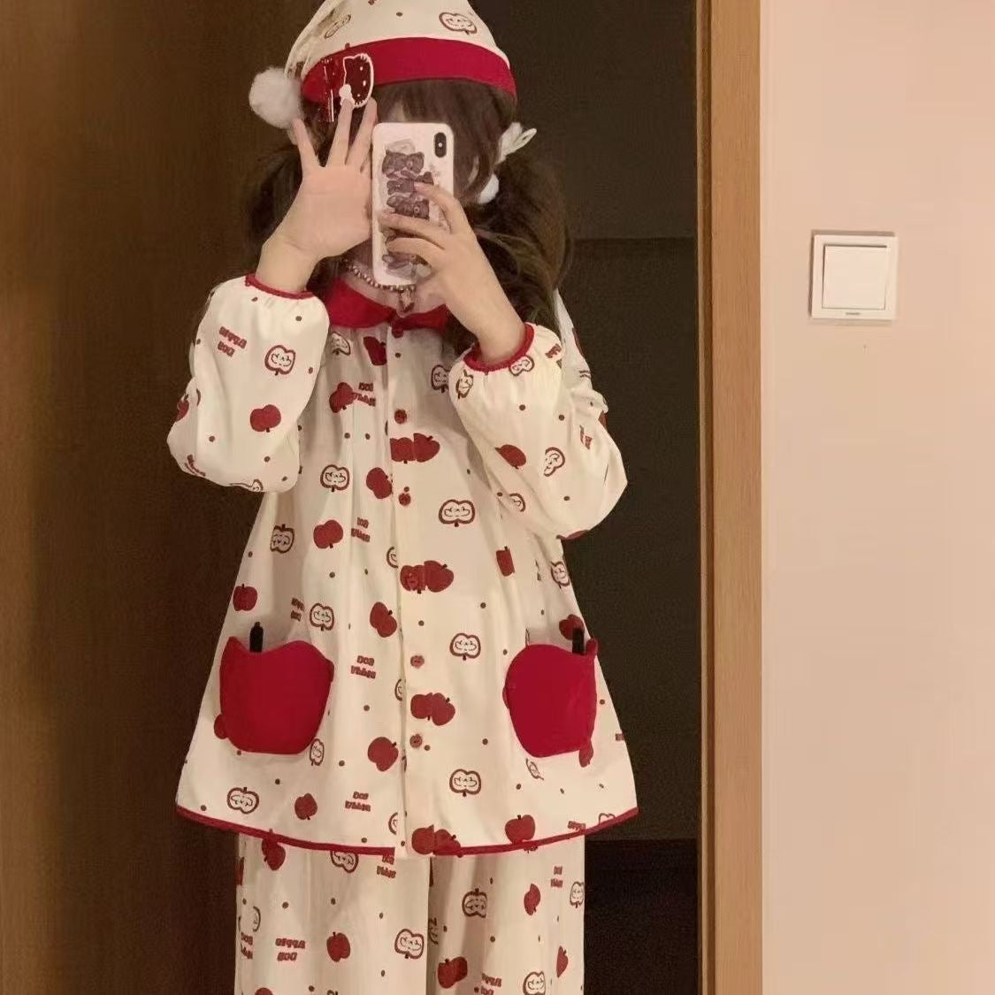 Women's Pajama Set, Long Sleeve, Christmas Motif