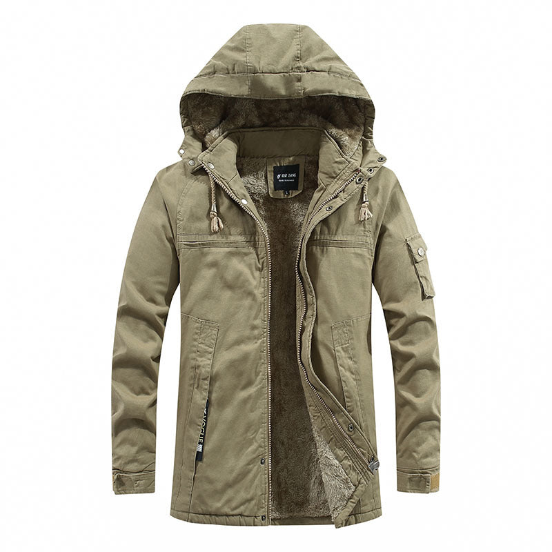 Men's Long Cut Field Parka with Soft Fleece Lining and Utility Pockets Chichicherry