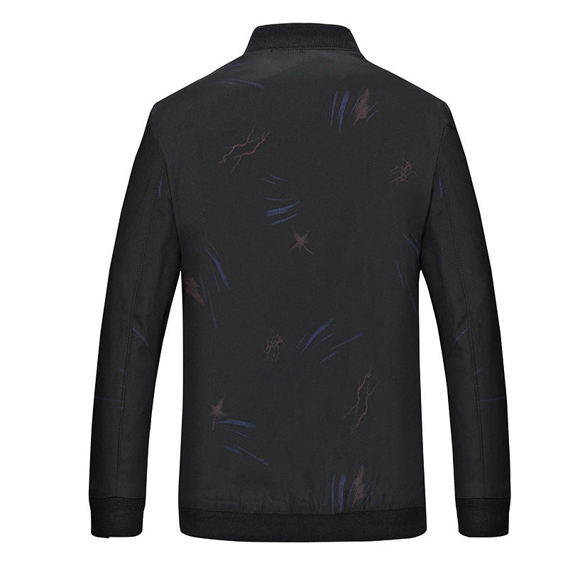 Men's Lightweight Bomber with subtle allover print, water-repellent surface, and zippered pockets Chichicherry