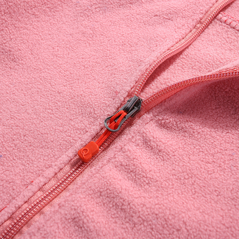 Women's fitted fleece jacket with stand-up collar and full zip Chichicherry