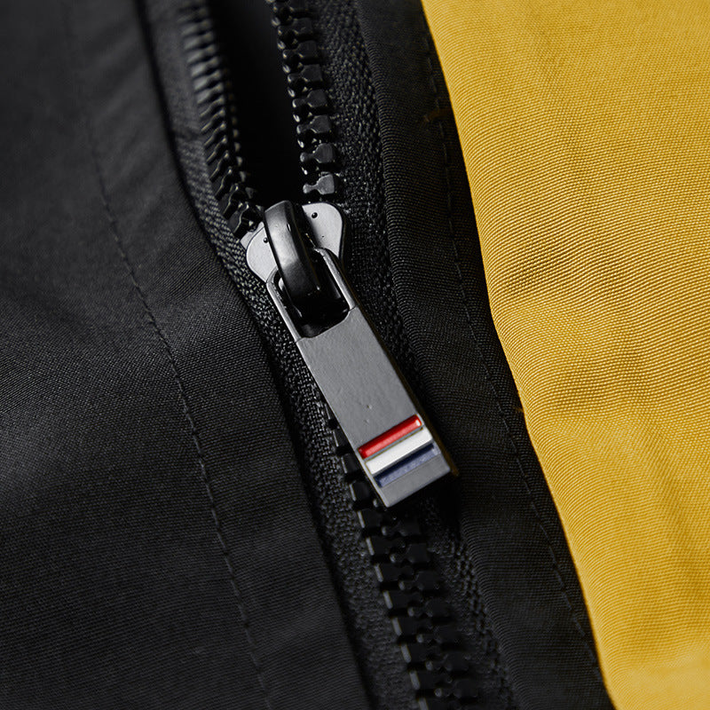 Men's utility field jacket with hood, multiple pockets and contrasting interior trim Chichicherry
