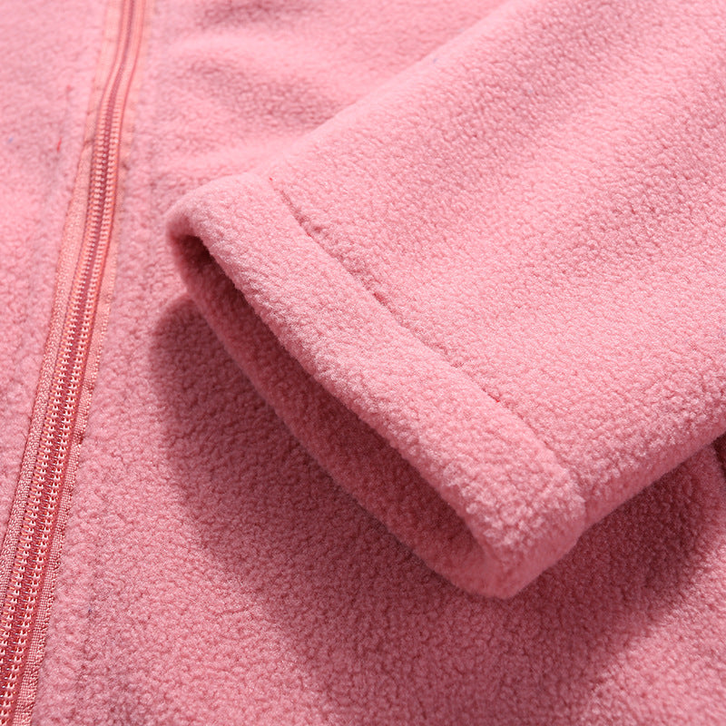 Women's fitted fleece jacket with stand-up collar and full zip Chichicherry