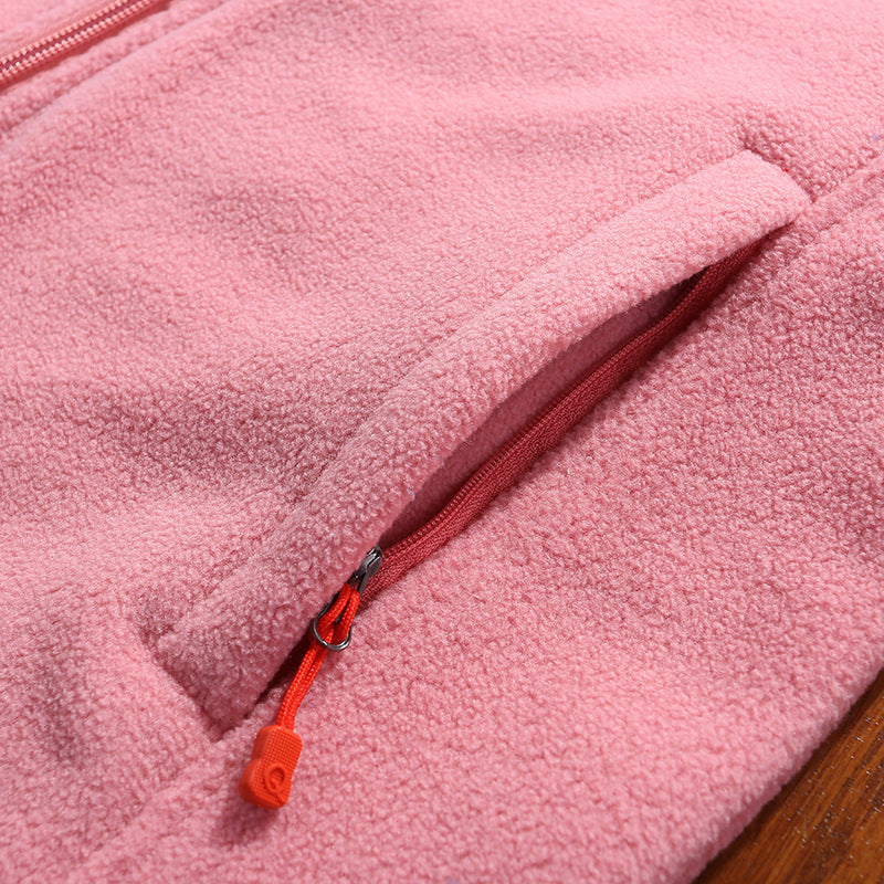 Women's fitted fleece jacket with stand-up collar and full zip Chichicherry