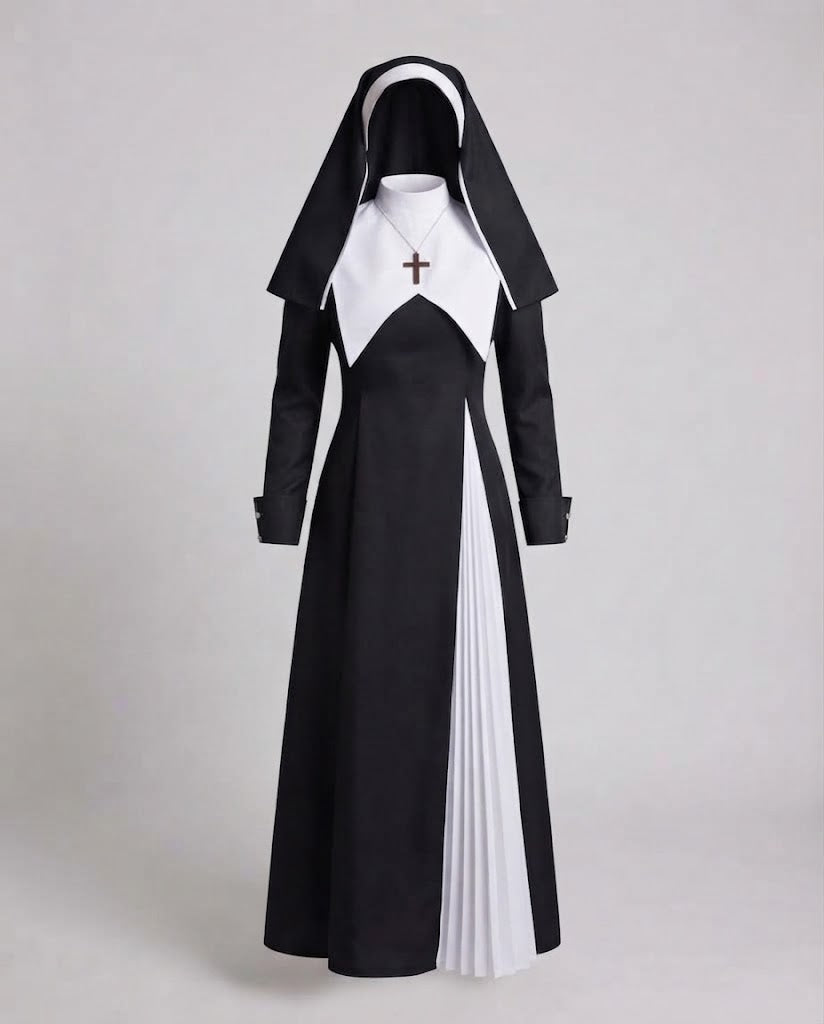Women's Nun Costume with Cross and Hood Chichicherry