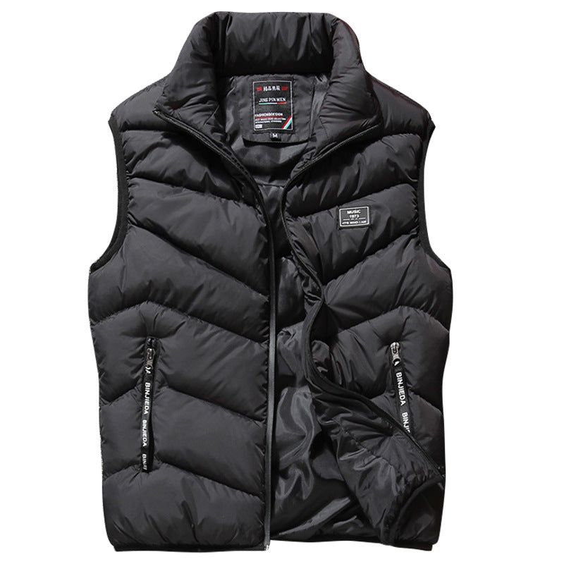 Men's quilted vest with high collar and thermal filling Chichicherry