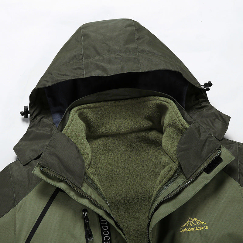 Unisex Waterproof Breathable Outdoor Jacket with Removable Hood and Multi-Function Pockets Chichicherry