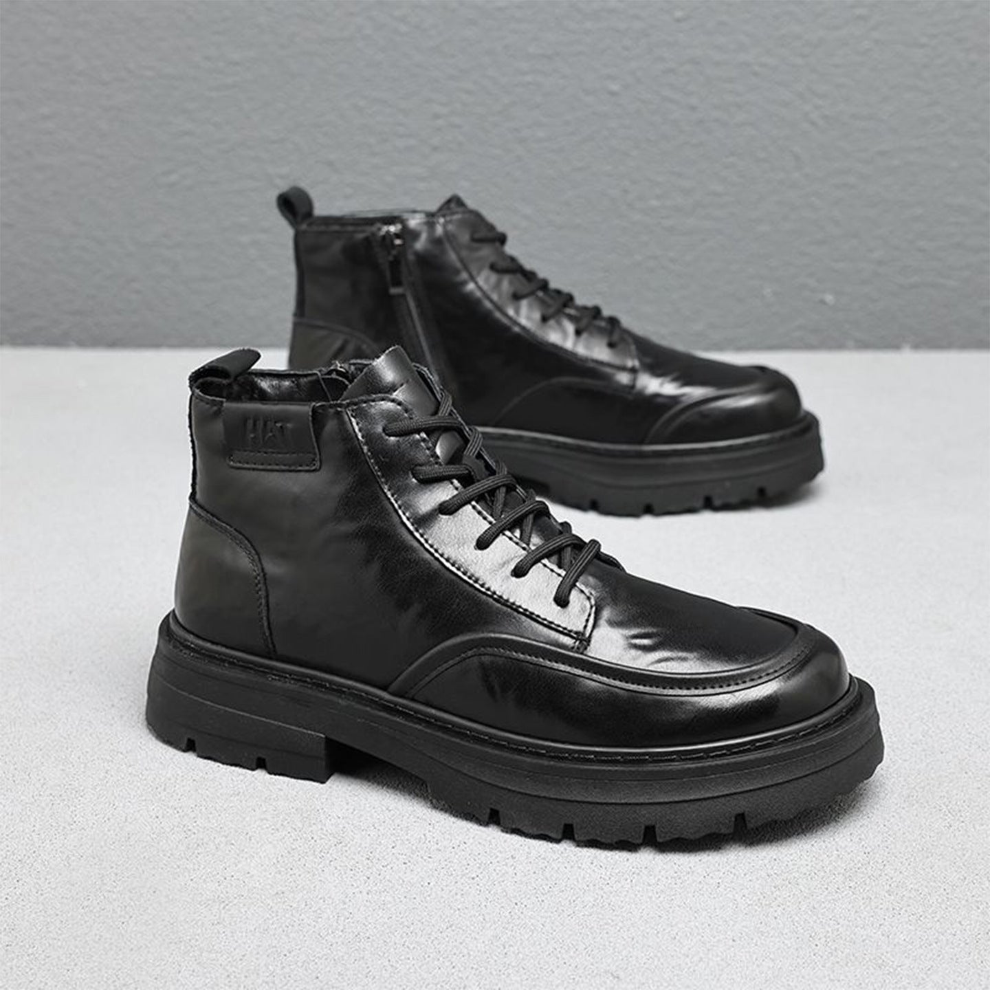 Men's Martin boots, lined, platform sole