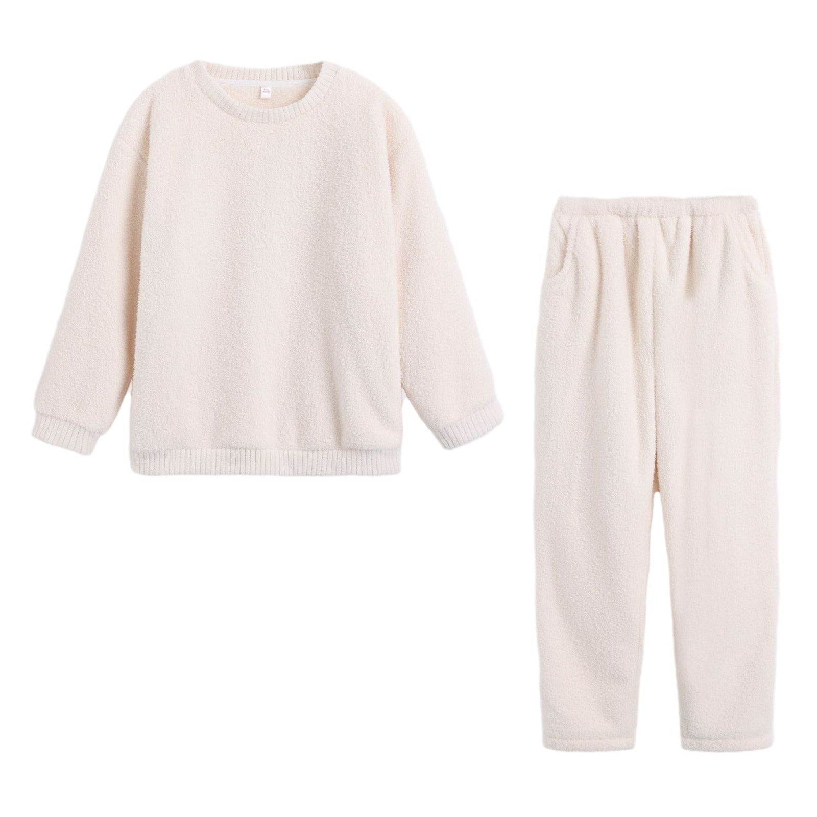 Warm, solid color lounge set for couples