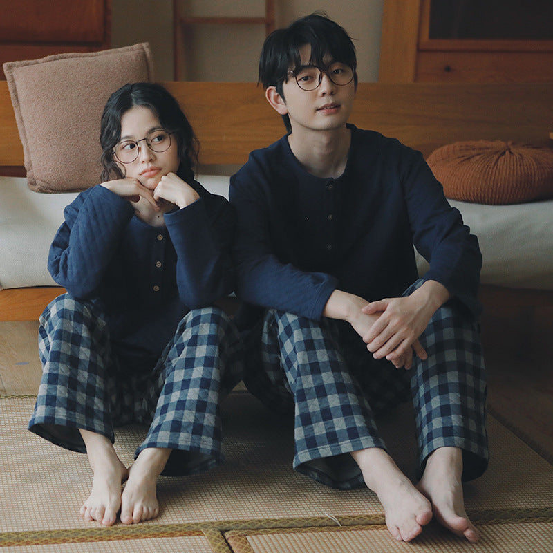 Quilted men's loungewear made of cotton