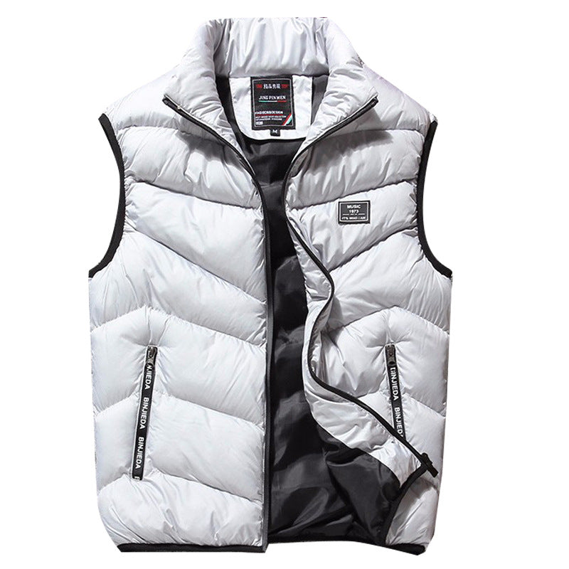 Men's quilted vest with high collar and thermal filling Chichicherry