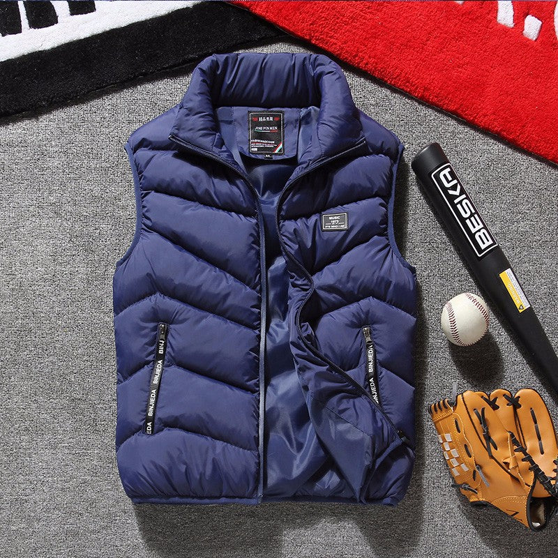 Men's quilted vest with high collar and thermal filling Chichicherry
