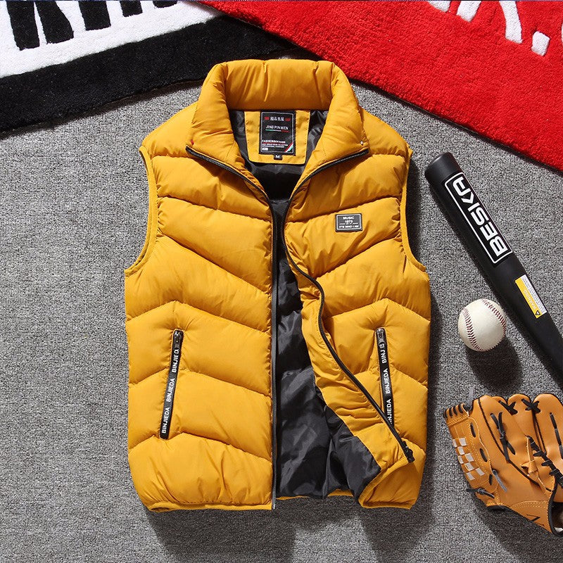 Men's quilted vest with high collar and thermal filling Chichicherry