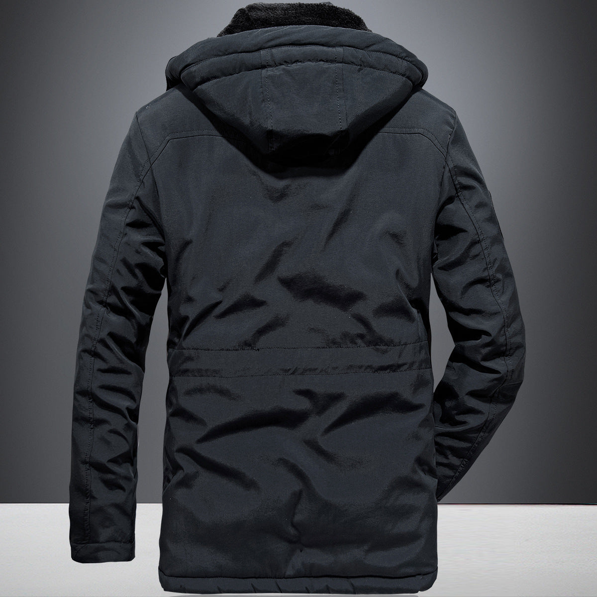Men's military functional parka with teddy lining, hood, and multiple pockets Chichicherry
