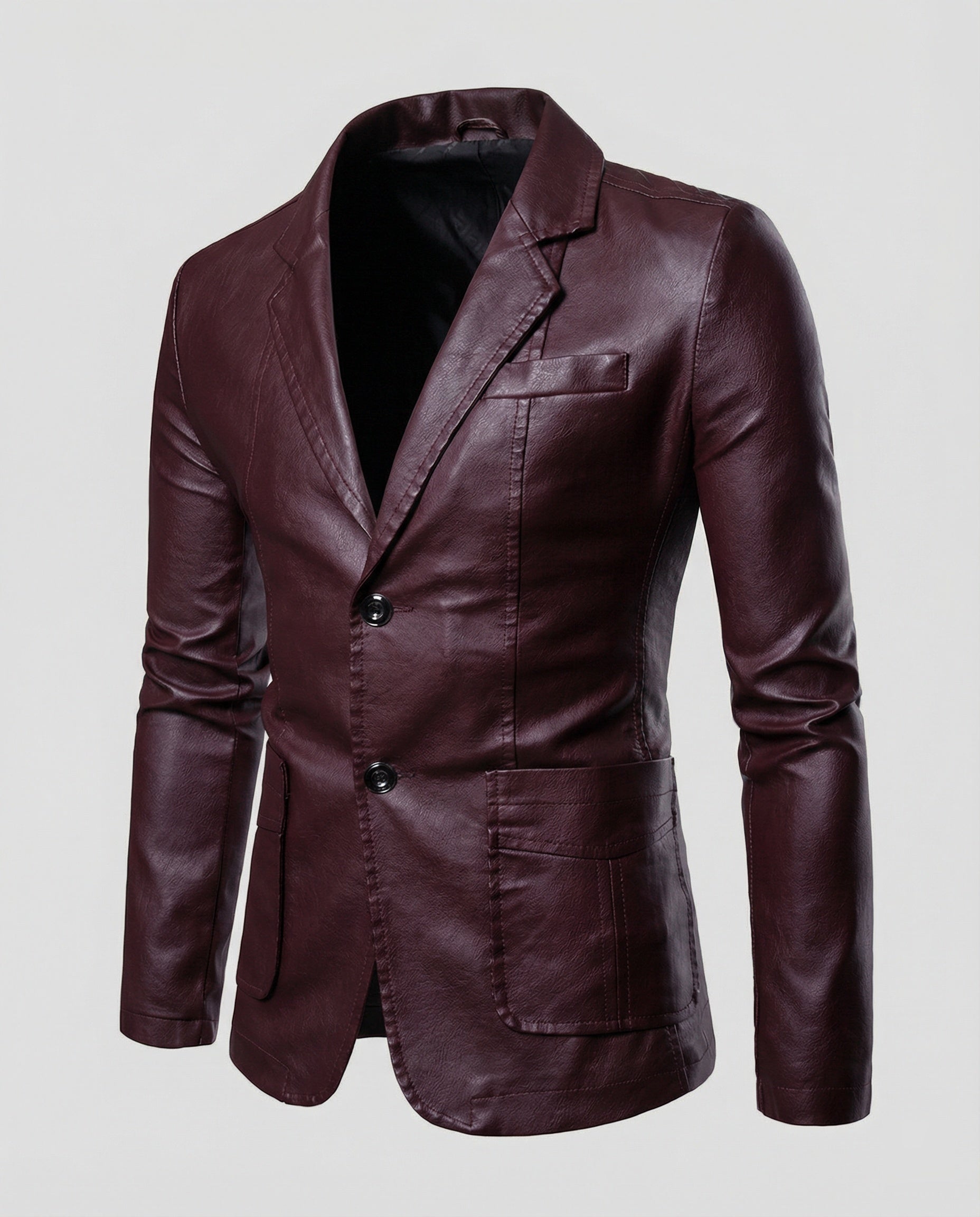 Men's Leather Blazer Elegant