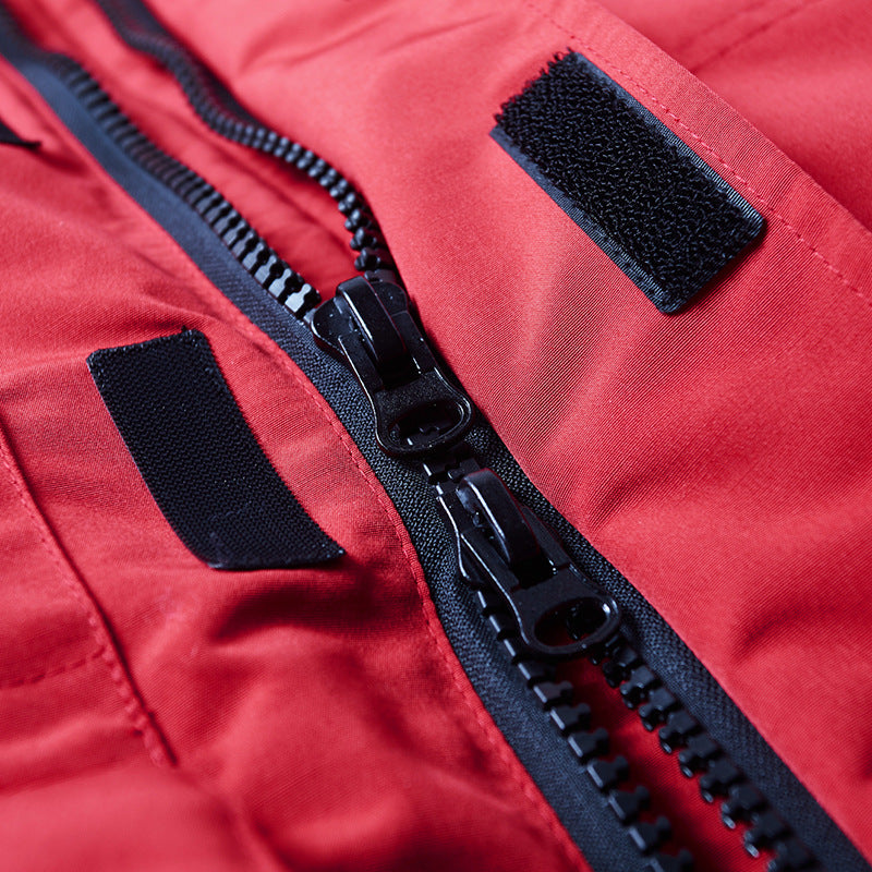 Men's warmer down parka with removable hood and multiple utility pockets Chichicherry