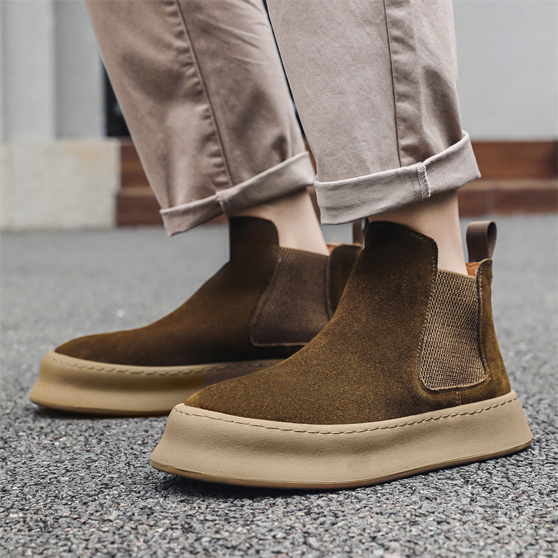 Men's Chelsea Boots, suede look, slip-on, 1203-J