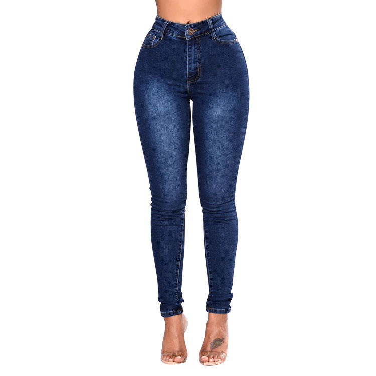 Ladies High-Rise Sculpting Skinny Jeans with Shaping Hip Lift Chichicherry