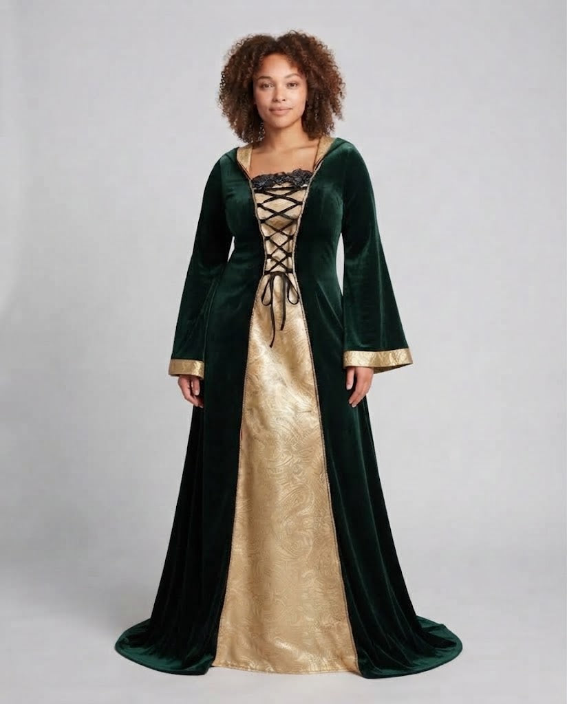 Women Elegant Gown-Dress in Medieval Style Chichicherry