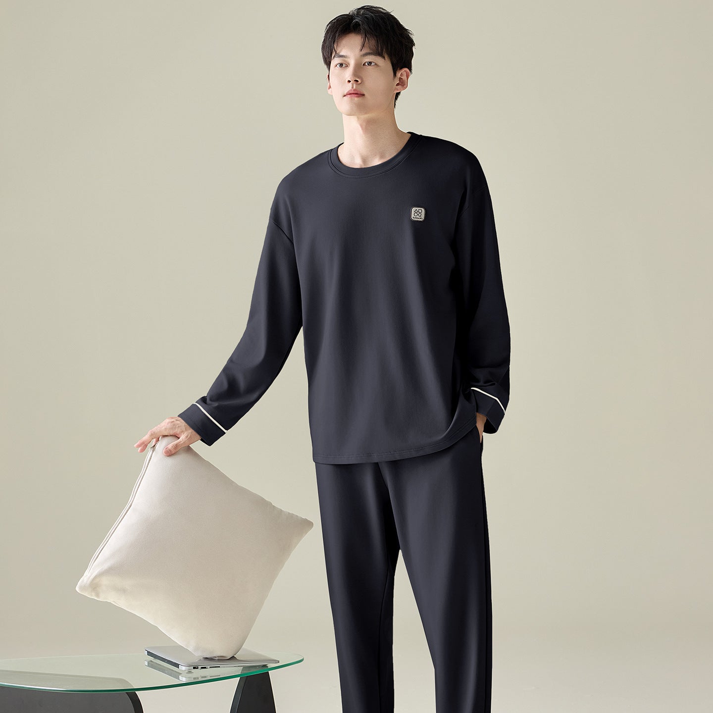 Men's Pajama Set, 100% Cotton, Long Sleeve, modern