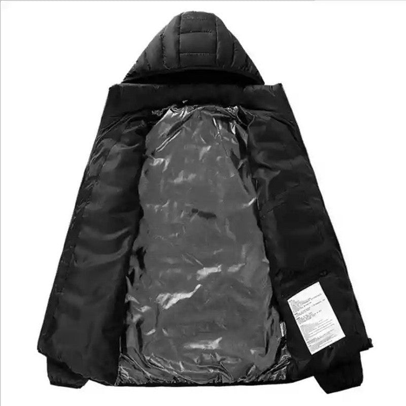 Men's padded quilted jacket with hood, ultra-light and windproof Chichicherry