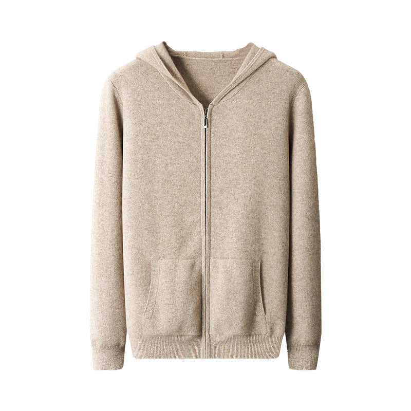 Men's hoodie cardigan with zipper