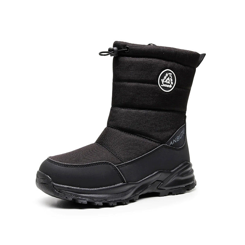 Padded unisex winter boots, slip-resistant, mid-high shaft