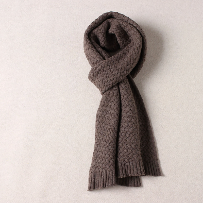 Knitted scarf made of pure merino wool, 185 cm