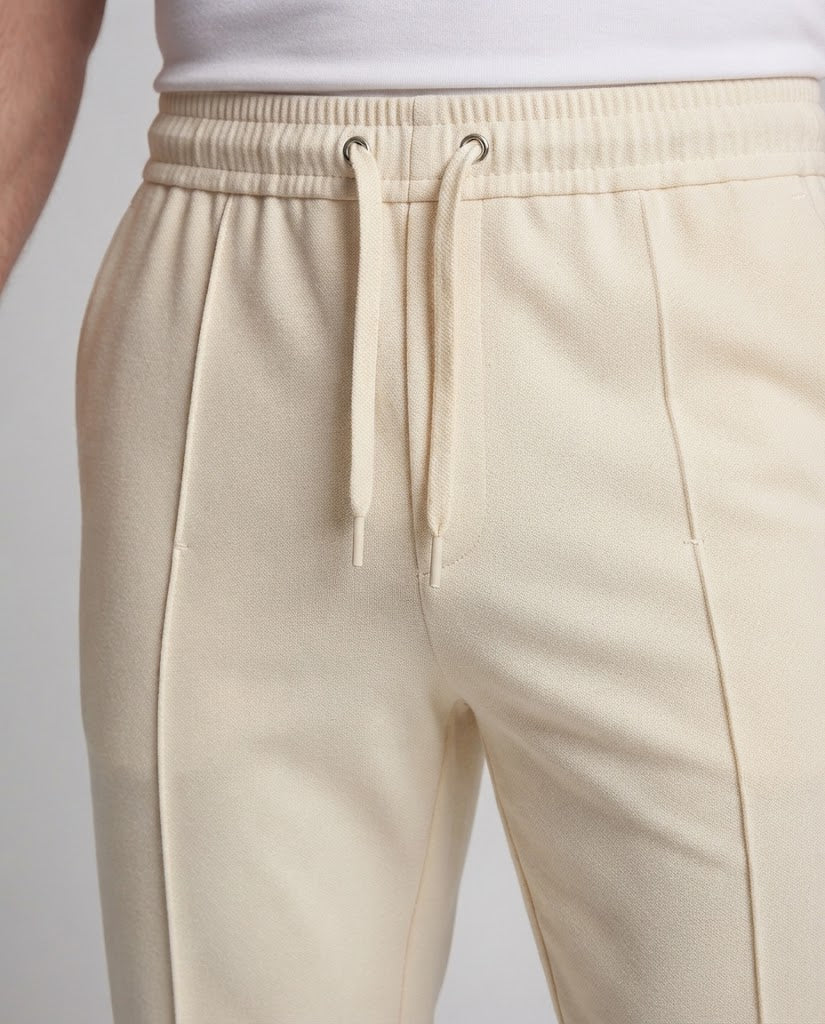 Men's Soft Relaxed-Fit Chino Pants with Drawstring and Pleat Chichicherry