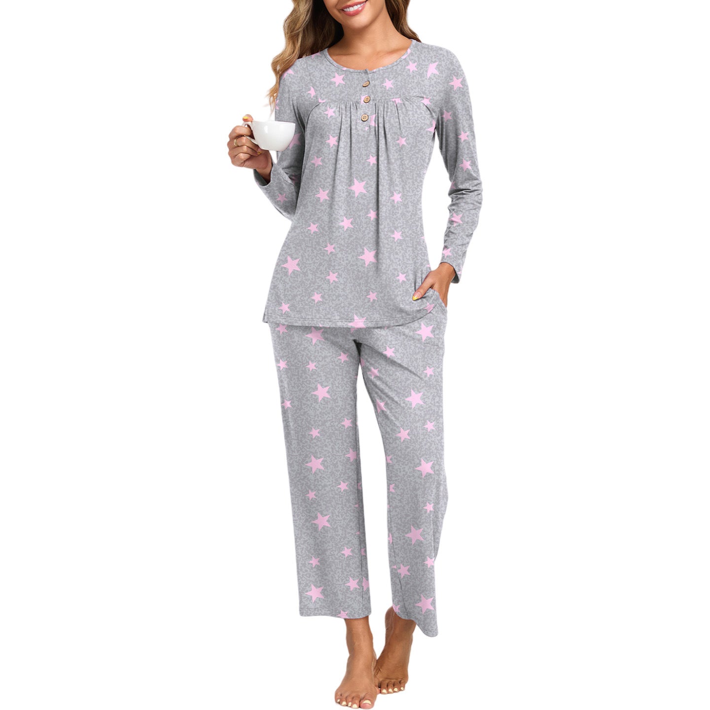 Women's Pajama Set, 2-piece, with Pockets