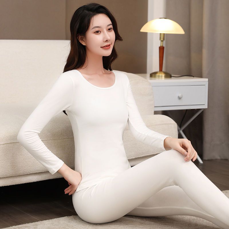 Ladies thermal underwear set, lightweight, round neck