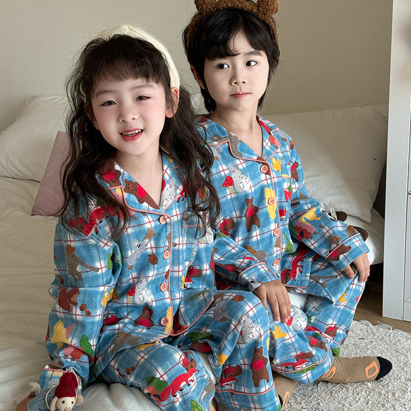 Children's pajamas made of brushed cotton